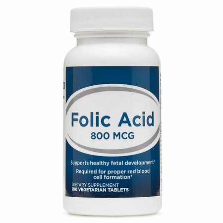 MAJOR Folic Acid Tablets, 800mcg, 100PK 1551308
